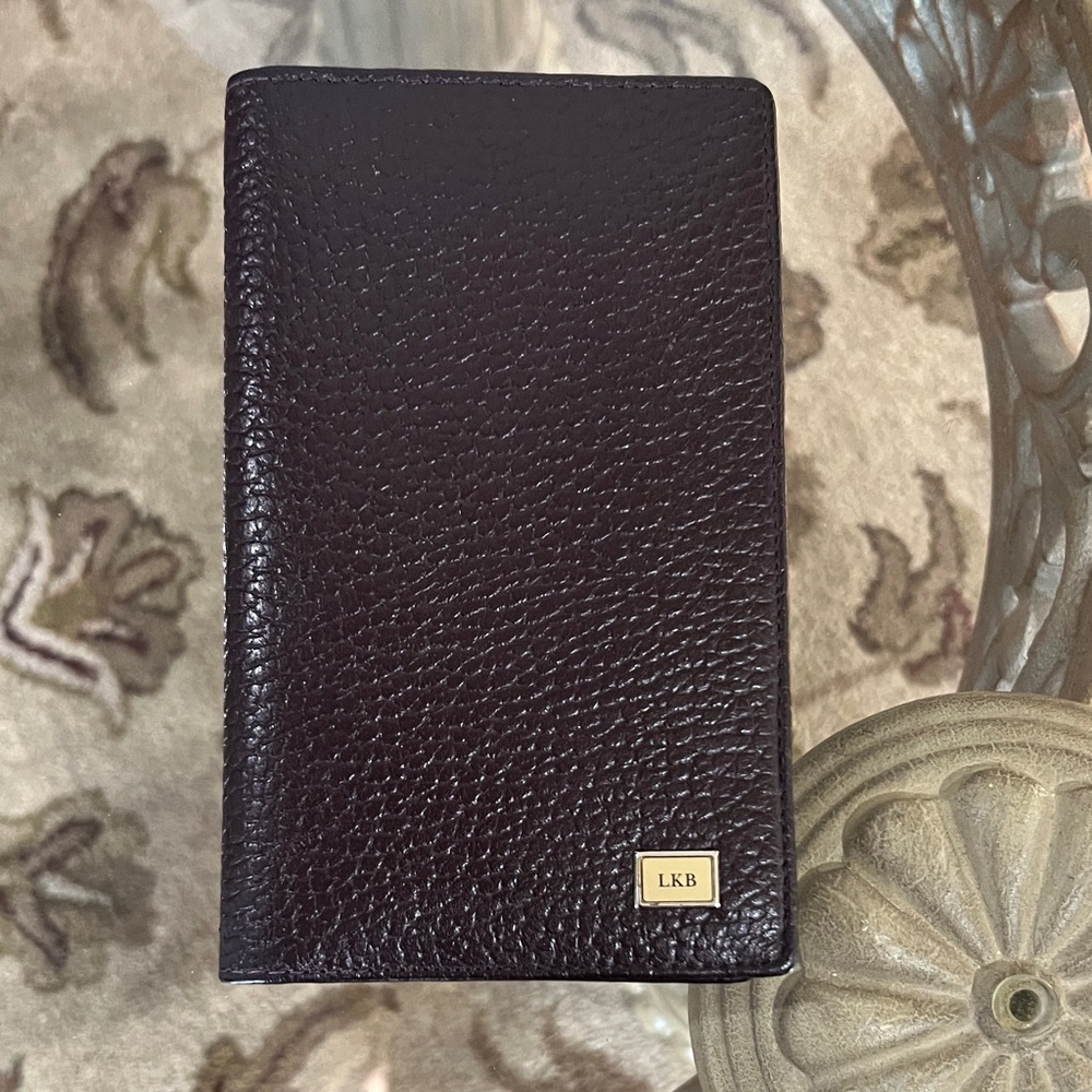 LK Bennett Dark Brown Leather Card Holder wallet